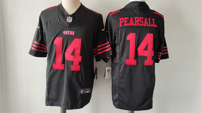 Men's San Francisco 49ers #14 Ricky Pearsall Black 2024 Draft F.U.S.E. Vapor Untouchable Limited Football Stitched Jersey